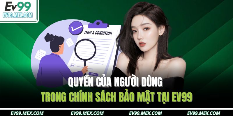 Quyền của người dùng trong chính sách bảo mật tại EV99